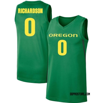 Men's Will Richardson Oregon Ducks Replica Basketball Jersey - Green