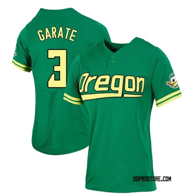 Women's Carter Garate Oregon Ducks Replica Two-Button Baseball Jersey - Green